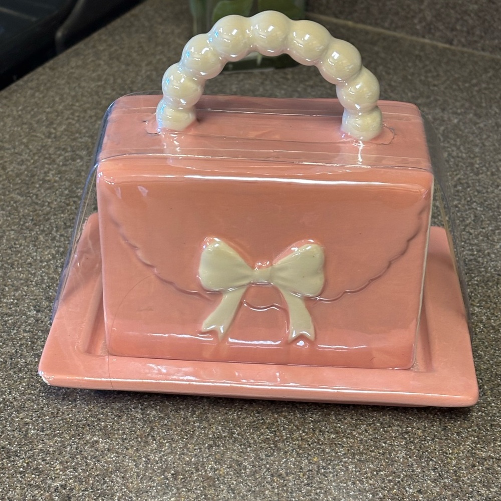 Pink Ceramic coffee mug and saucer